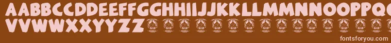 Melankolia Font – Pink Fonts on Brown Background