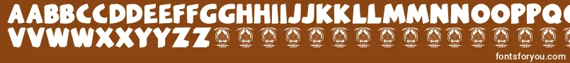 Melankolia Font – White Fonts on Brown Background