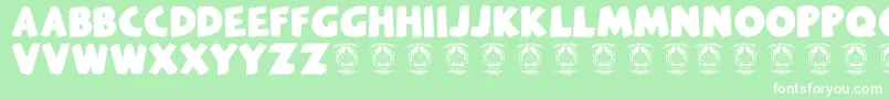 Melankolia Font – White Fonts on Green Background