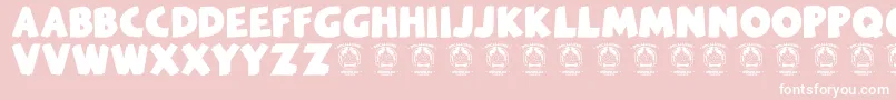 Melankolia Font – White Fonts on Pink Background