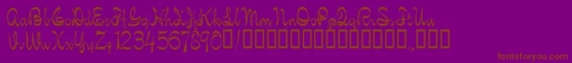 DaliaNormal Font – Brown Fonts on Purple Background