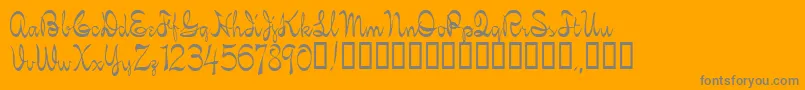 DaliaNormal Font – Gray Fonts on Orange Background