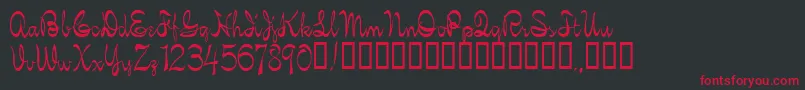 DaliaNormal Font – Red Fonts on Black Background