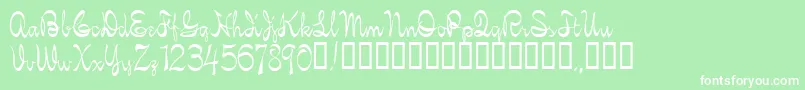 DaliaNormal Font – White Fonts on Green Background