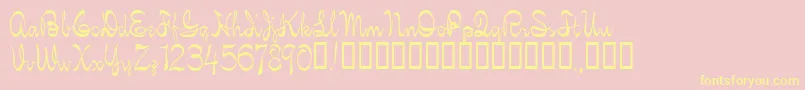 DaliaNormal Font – Yellow Fonts on Pink Background