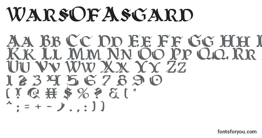 Шрифт WarsOfAsgard – алфавит, цифры, специальные символы