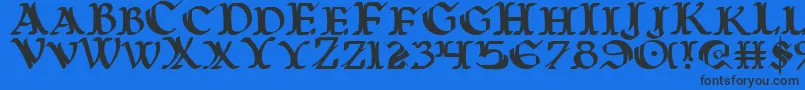 WarsOfAsgard Font – Black Fonts on Blue Background