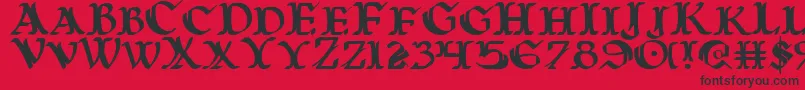 WarsOfAsgard Font – Black Fonts on Red Background