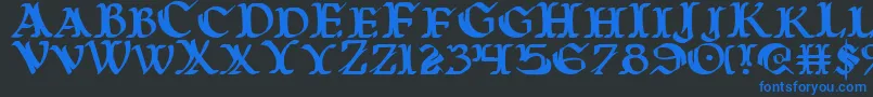 WarsOfAsgard Font – Blue Fonts on Black Background