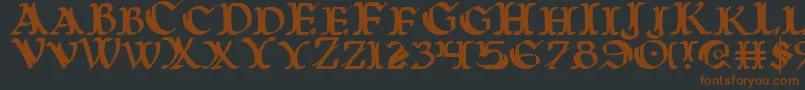 WarsOfAsgard Font – Brown Fonts on Black Background