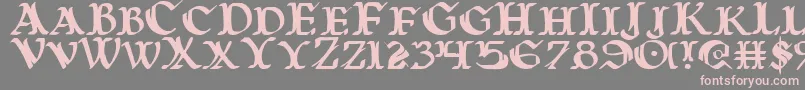 WarsOfAsgard Font – Pink Fonts on Gray Background