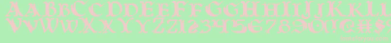 WarsOfAsgard Font – Pink Fonts on Green Background