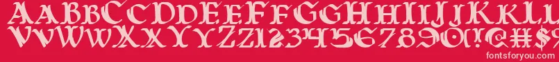 WarsOfAsgard Font – Pink Fonts on Red Background