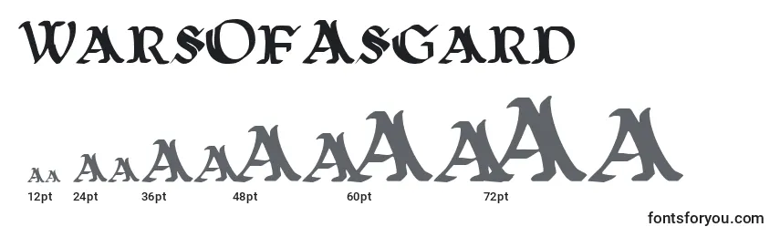 Größen der Schriftart WarsOfAsgard