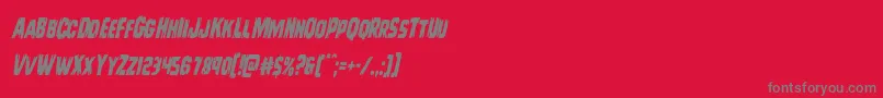 Leatherfacecondital Font – Gray Fonts on Red Background