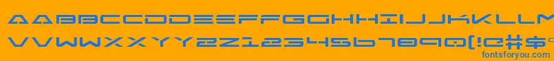 FreeAgentExpanded Font – Blue Fonts on Orange Background