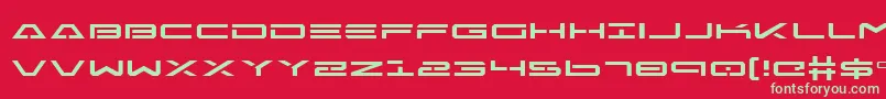 FreeAgentExpanded Font – Green Fonts on Red Background
