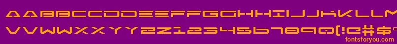 FreeAgentExpanded Font – Orange Fonts on Purple Background