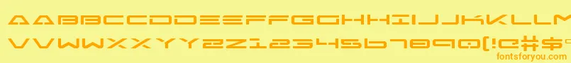 FreeAgentExpanded Font – Orange Fonts on Yellow Background