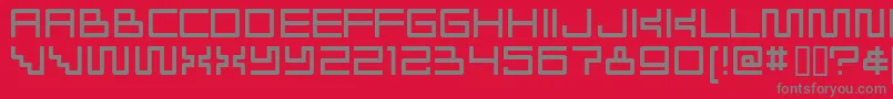 fuente Radioakt – Fuentes Grises Sobre Fondo Rojo