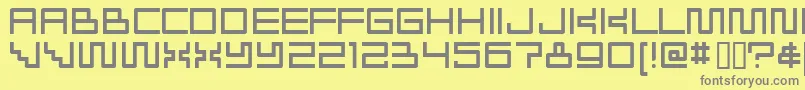 Radioakt Font – Gray Fonts on Yellow Background