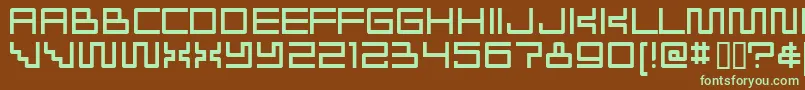 Radioakt Font – Green Fonts on Brown Background