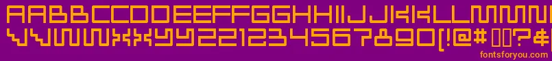 Шрифт Radioakt – оранжевые шрифты на фиолетовом фоне