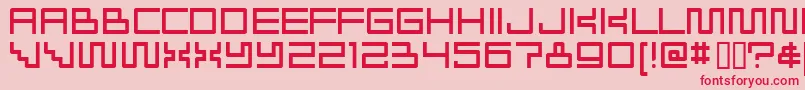 Radioakt Font – Red Fonts on Pink Background