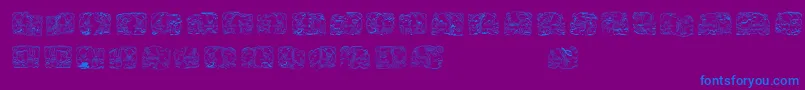 SpiritOfMontezumaFive Font – Blue Fonts on Purple Background