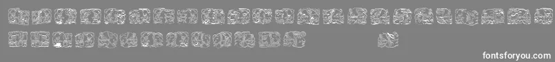 SpiritOfMontezumaFive Font – White Fonts on Gray Background