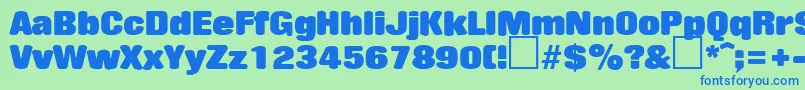 RollingstoneRegularDb Font – Blue Fonts on Green Background