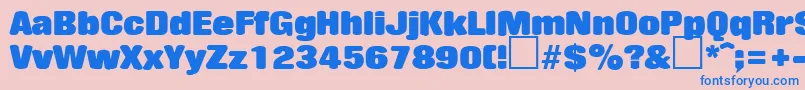 RollingstoneRegularDb Font – Blue Fonts on Pink Background