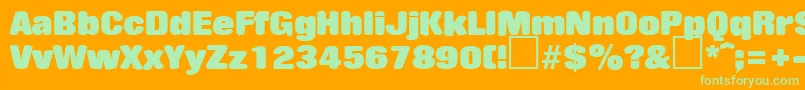 RollingstoneRegularDb Font – Green Fonts on Orange Background