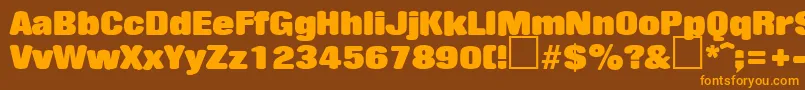 RollingstoneRegularDb Font – Orange Fonts on Brown Background