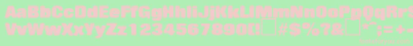 RollingstoneRegularDb Font – Pink Fonts on Green Background