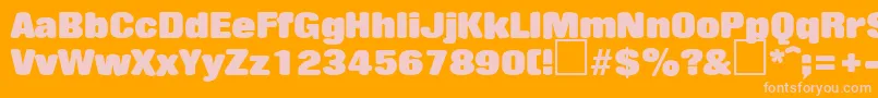 RollingstoneRegularDb Font – Pink Fonts on Orange Background