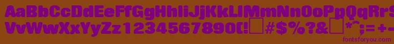 RollingstoneRegularDb Font – Purple Fonts on Brown Background