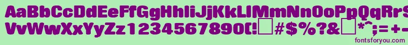 RollingstoneRegularDb Font – Purple Fonts on Green Background