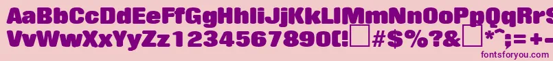 RollingstoneRegularDb Font – Purple Fonts on Pink Background