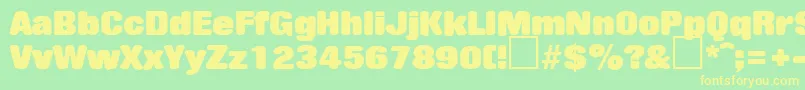 RollingstoneRegularDb Font – Yellow Fonts on Green Background