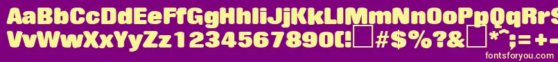RollingstoneRegularDb Font – Yellow Fonts on Purple Background