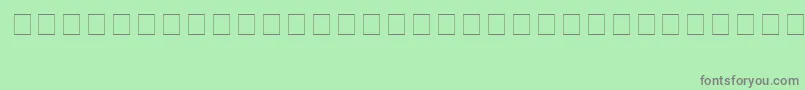 Wocidings-Schriftart – Graue Schriften auf grünem Hintergrund