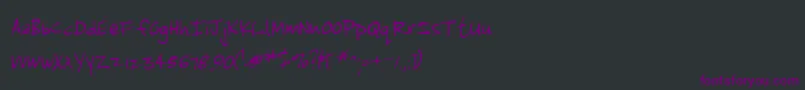 Шрифт JenkinsV2.0 – фиолетовые шрифты на чёрном фоне