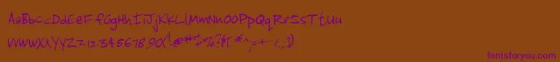 JenkinsV2.0 Font – Purple Fonts on Brown Background