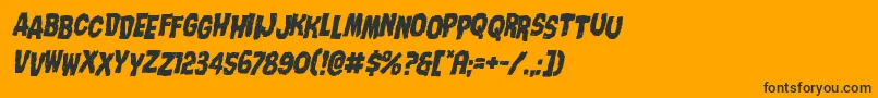 Czcionka Nightmarealleystagital – czarne czcionki na pomarańczowym tle
