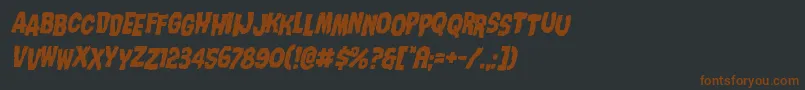 Nightmarealleystagital Font – Brown Fonts on Black Background