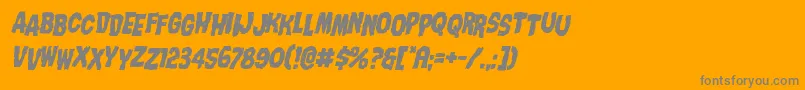 Nightmarealleystagital Font – Gray Fonts on Orange Background