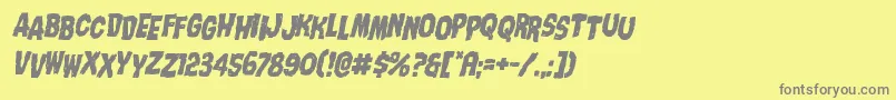 Nightmarealleystagital Font – Gray Fonts on Yellow Background