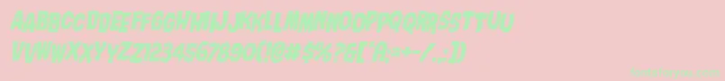 Nightmarealleystagital Font – Green Fonts on Pink Background