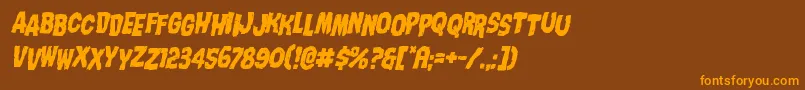 Nightmarealleystagital Font – Orange Fonts on Brown Background